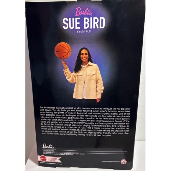 Barbie Signature Sue Bird Basketball Doll In Red & Blue Jersey Orig Shipping Box - Picture 5 of 9